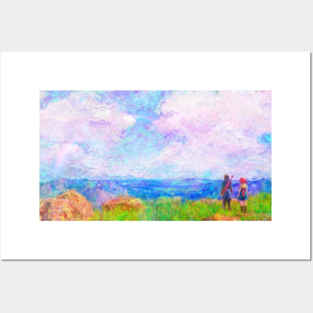 Dragon Quest XI Intro Impressionist Painting Wall Art by BonBonBunny